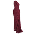 Damen elegantes Abendkleid mit asymmetrischem One-Shoulder-Design und floralem Spitzenbesatz R&B