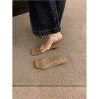Damen elegante transparent Slipper R&B