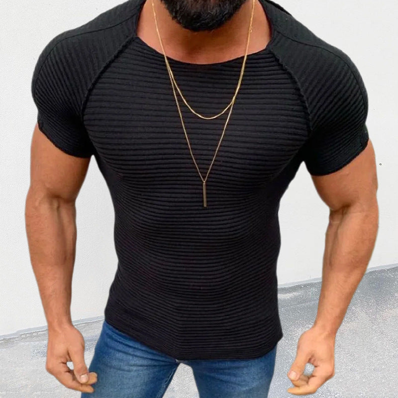 Herren figurbetontes Kurzarmshirt R&B