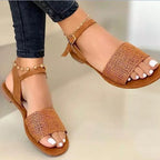 Damen Elegante Sandalen mit funkelnden Akzenten und verstellbarem Riemen R&B