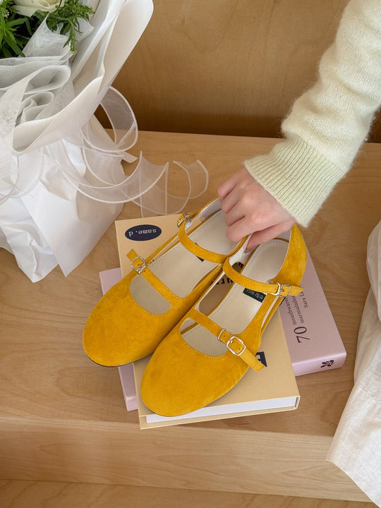 Damen elegante Mary Jane Ballerinas mit modischem Riemchen R&B