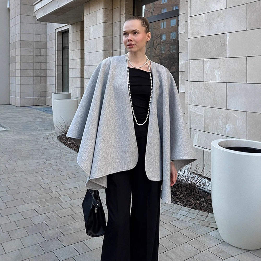 Damen modische Capeshirt mit asymmetrischem Design R&B