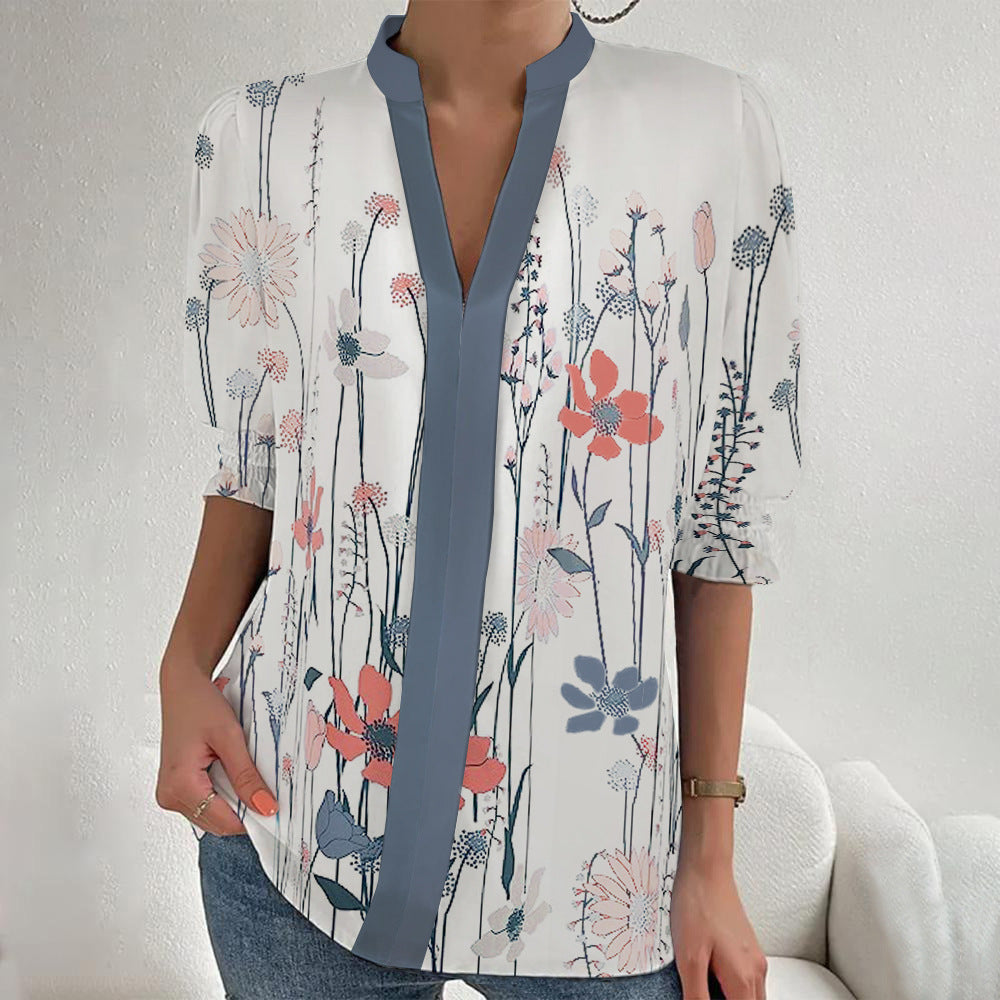 Damen Bluse mit elegantem Floral-Design R&B