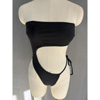 Damen Einteiler Badeanzug mit asymmetrischem Schnitt und gesteppter Taille R&B