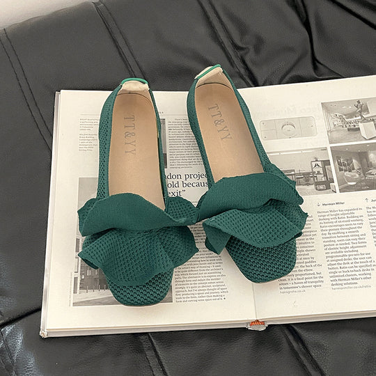 Damen Ballerina-Schuhe mit eleganter Rüschendekoration R&B