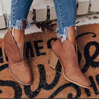 Damen modische Ankle Boots mit offenem Design und blockierendem Absatz R&B