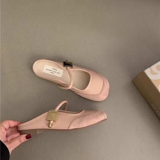 Damen Ballerina-Schuhe mit verstellbarem Riemen und stilvollem Design R&B
