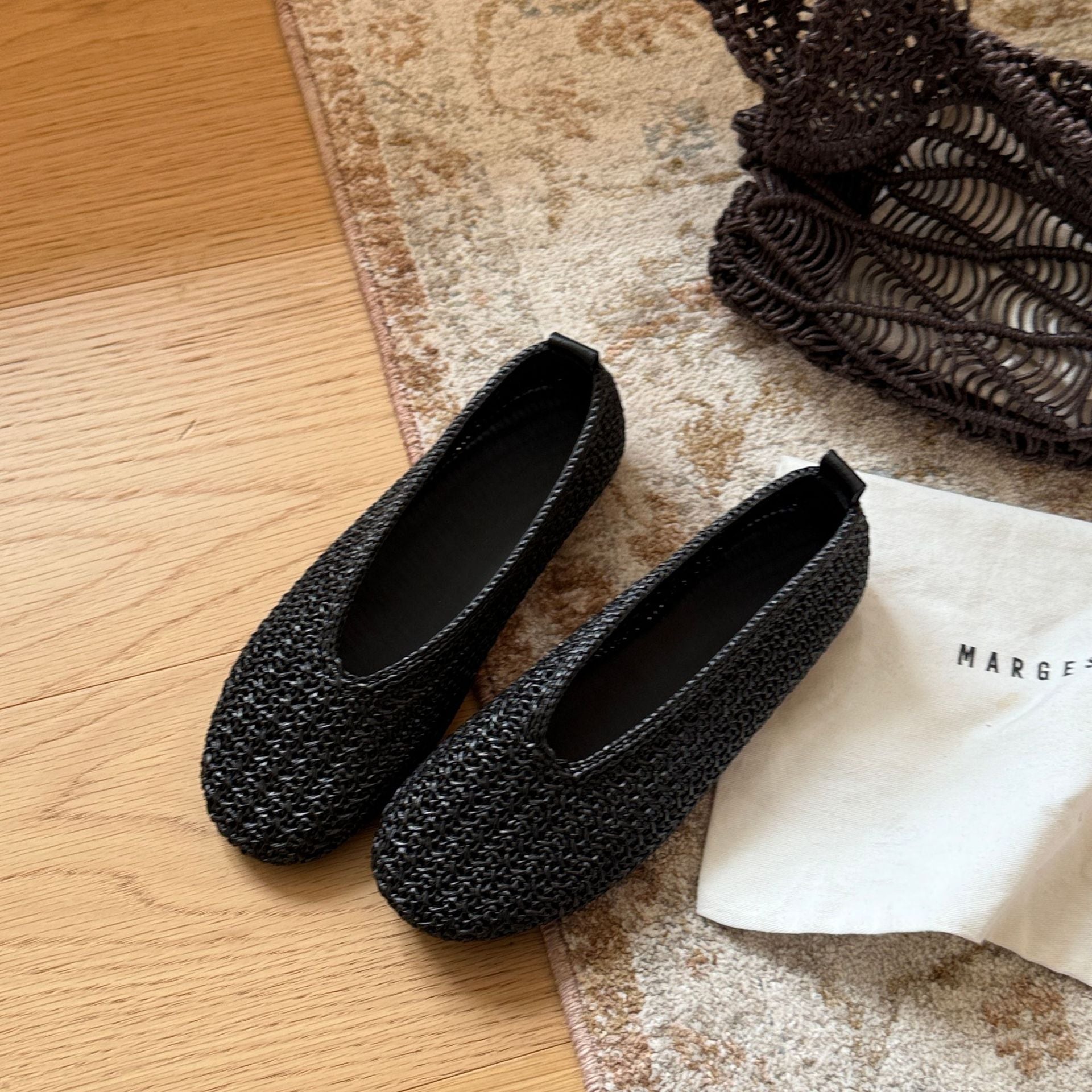 Damen Komfortable Slip-On Ballerinas mit modischem Flechtmuster