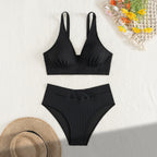 Damen Komfortabler Bikini mit raffinierten Rippendetails R&B