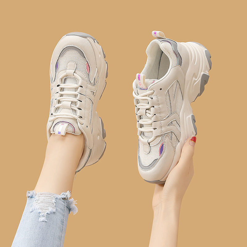 Damen Sportliche Chunky Sneakers mit dämpfender Laufsohle und atmungsaktivem Mesh-Obermaterial R&B