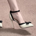 Damen elegante Slingback-Pumps mit dekorativem Schleifen-Design R&B