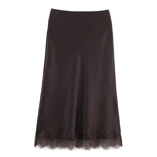 Damen elegantes Nachthemd mit zarter Spitzenverzierung R&B