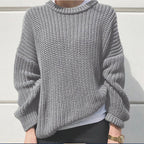 Damen oversized Strickpullover mit strukturierter Verarbeitung R&B