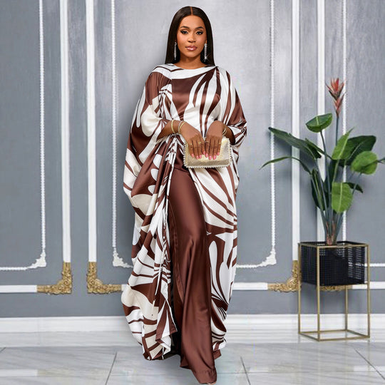 Damen luxuriöser Kaftan mit auffälligem Muster R&B