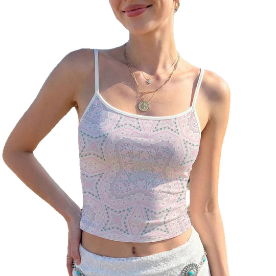 Damen ärmelloses Top mit lebhaftem Paisley-Muster R&B
