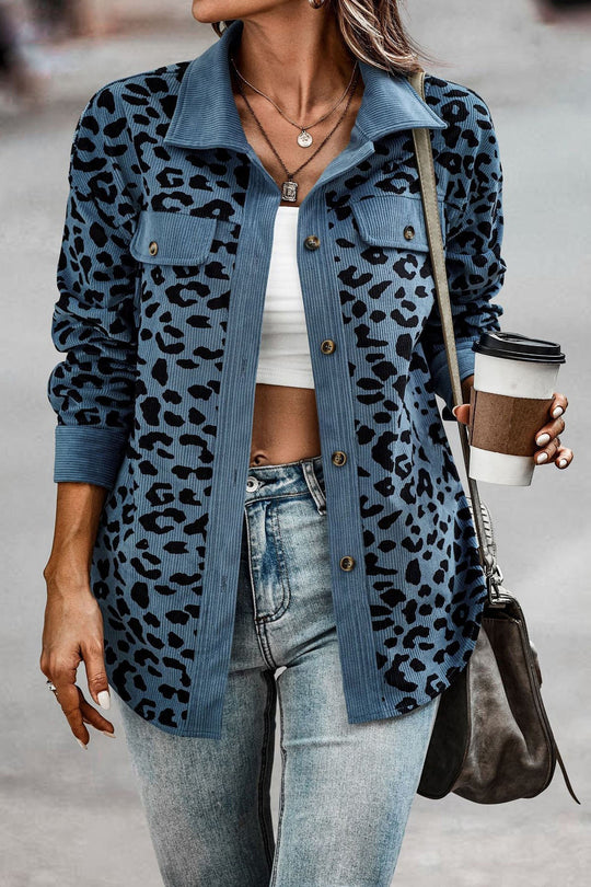 R&B | Of You Leopard Corduroy Shacket
