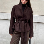 Damen Elegante WendR&Blazerjacke aus hochwertigem Wildleder R&B