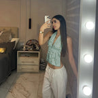 Damen Strandtop mit geschmackvollen Perlendetails R&B