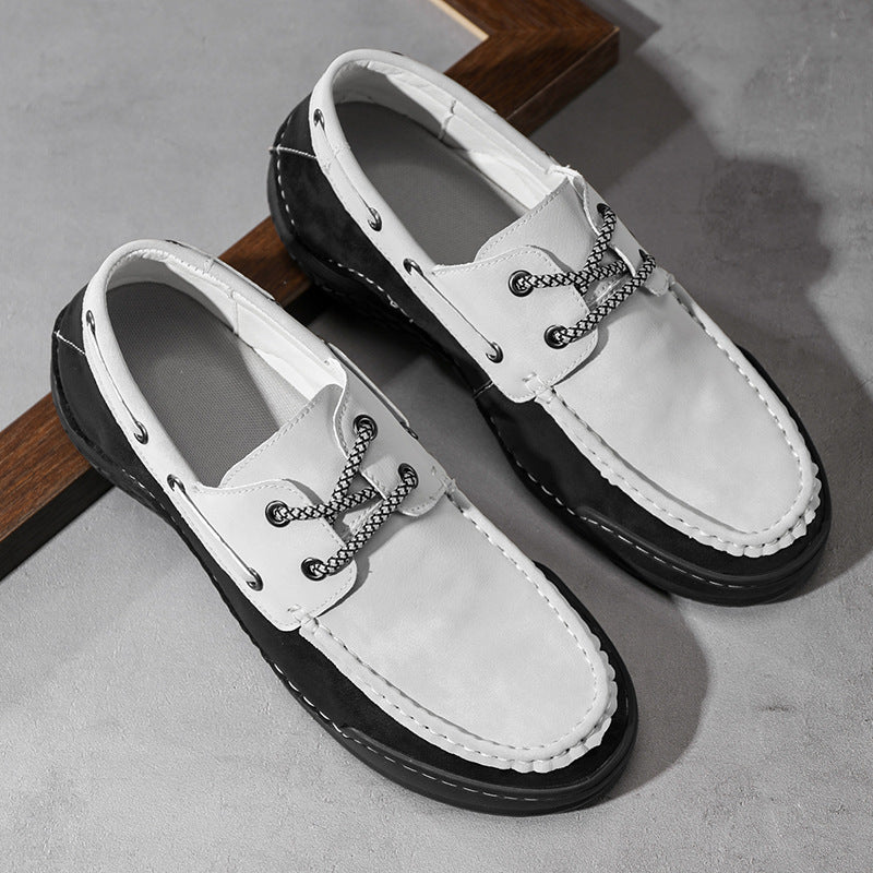 Herren Freizeit Leder Schuhe mit Wasserabweisender Sohle R&B