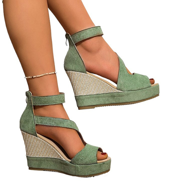 Damen Wedge-Sandalen mit elegantem Schnitt und modischen Riemen R&B