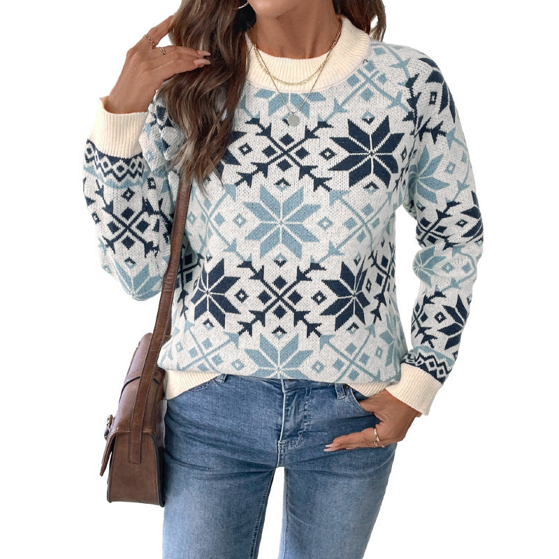 Damen gestrickter Pullover im Skandi-Stil R&B
