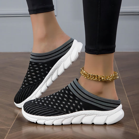 Damen Bequeme Slip-On Sneakers mit atmungsaktivem Obermaterial und rutschfester Sohle R&B