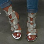 Damen Sandalen mit funkelnden Strass-Applikationen R&B