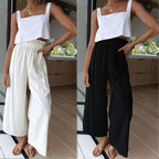 Damen Weite Palazzo-Hose mit elastischem Bund und fließendem Schnitt R&B
