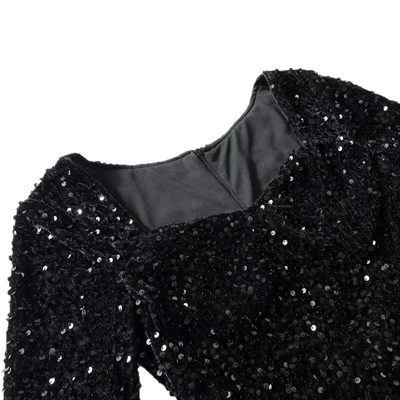 Damen Glitzerndes Abendkleid mit elegantem A-Linien-Schnitt R&B