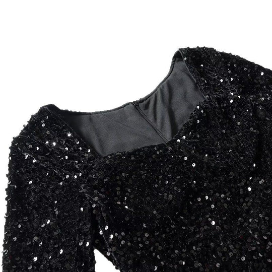 Damen Glitzerndes Abendkleid mit elegantem A-Linien-Schnitt R&B