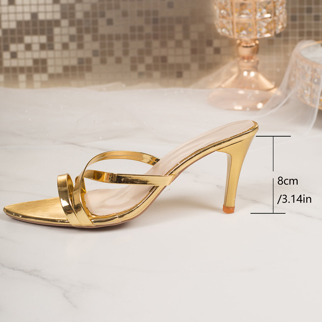 Damen Elegante Slingback-Pumps mit glänzenden Riemchen R&B