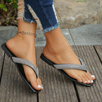 Damen Glitzernde Zehengreifer-Sandalen mit elegante Riemen R&B
