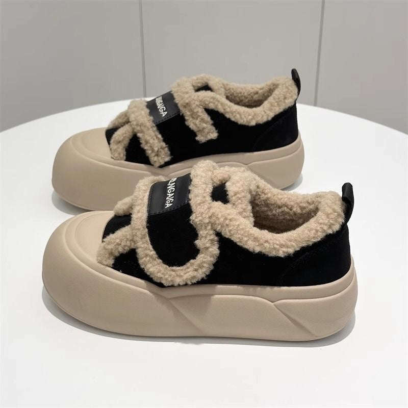 Damen Fleecegefütterte Sneakers mit sportlichem Design und rutschfester Sohle R&B