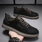 Damen Leder Sneakers mit modischen Akzenten und dämpfendem Sohlenprofil