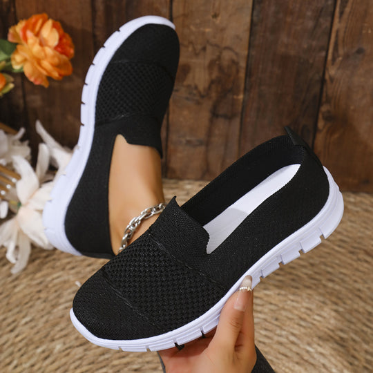 Damen Slip-On Sneakers mit atmungsaktivem Netzmaterial R&B