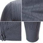 Herren eleganter Feinstrickpullover mit Stehkragen und Reißverschluss R&B