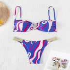 Damen Triangel-Bikini mit elegantem Raffungseffekt und modischen Akzenten R&B