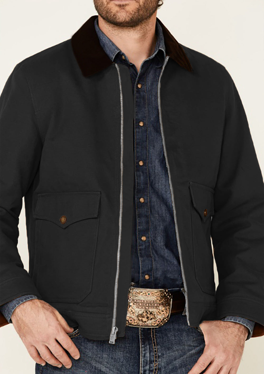 Herren rustikale Utility-Jacke mit praktischen Taschen R&B