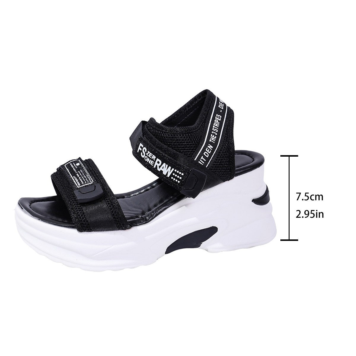 Damen Sportliche Keilsandalen mit verstellbarem Riemendesign R&B