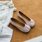 Damen Ballerinas mit modischem Schleifen-Detail und hochwertiger Oberflächenstruktur R&B
