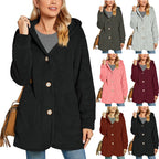 Damen Kuschelige Fleecejacke mit Kapuze und Taschen R&B