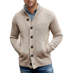 Herren Strickjacke mit großzügigen Taschen und klassischem Knopfverschluss R&B