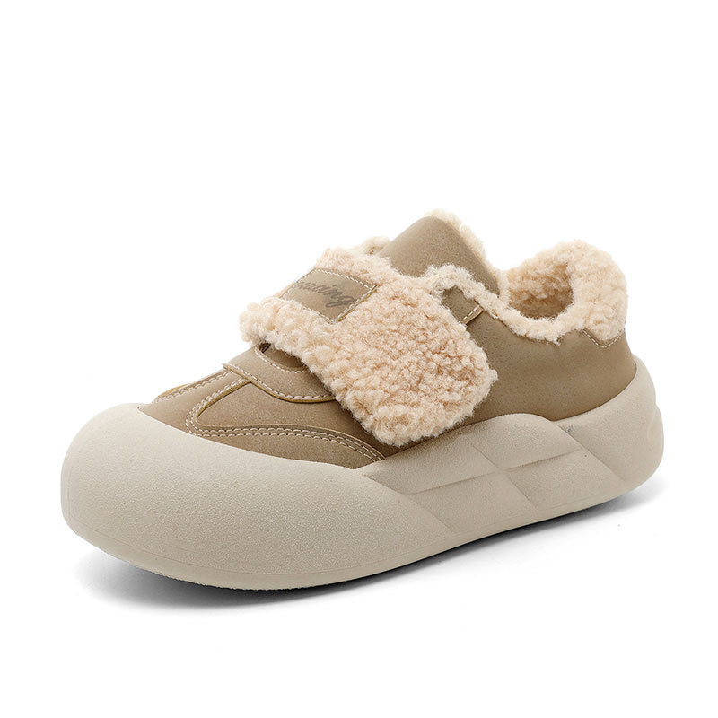 Damen modische Hausschuhe mit kuscheligem Innenfutter und flexiblem Riemendesign R&B