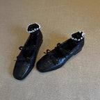 Damen elegante Ballerinas mit modischem Schleifenakzent und komfortablem Fußbett R&B