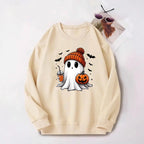 Damen Sweatshirt mit Halloween-Motiv
