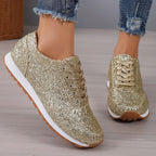 Damen Glitzernde Freizeitschuhe mit rutschfester Sohle und gepolstertem Fußbett R&B