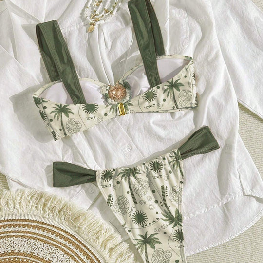 Damen Bikini-Set mit tiefem V-Ausschnitt und komfortablen Trägern R&B