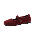 Damen Filzschuhe mit elegantem Riemchen und bequemer Sohle R&B