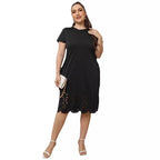 Damen elegantes Cut-Out Sommerkleid R&B