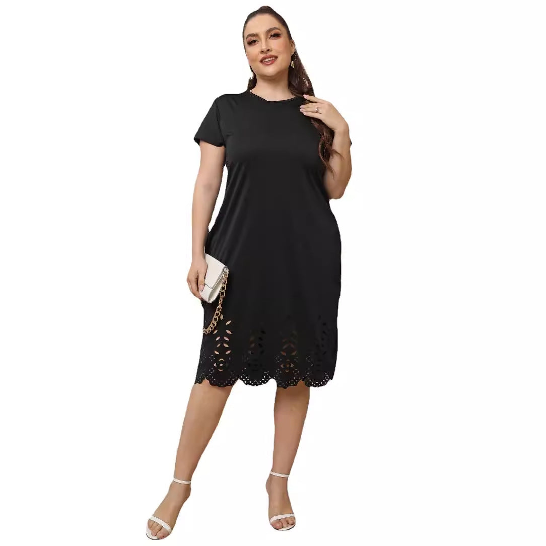 Damen elegantes Cut-Out Sommerkleid R&B